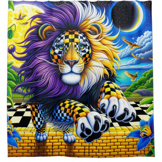 ライオンアート シャワーカーテン (正面)