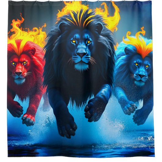 ライオンアート シャワーカーテン (正面)