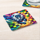 ライオンアート スクエアペーパーコースター (アングル)