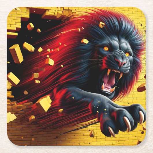 ライオンアート スクエアペーパーコースター (正面)