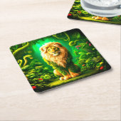ライオンアート スクエアペーパーコースター (アングル)