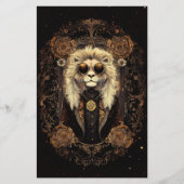 ライオンアールヌーボー金ゴールドフィリグリーCM5スクラップブック紙 (正面)