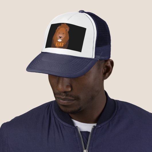 ライオンイメージキャップ付きキング文字スタイリッシュ キャップ (インサイチュ)