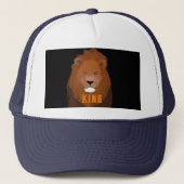 ライオンイメージキャップ付きキング文字スタイリッシュ キャップ (正面)