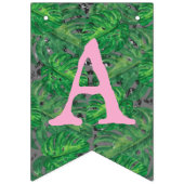 ライオンイラストレーションガールサファリハッピーバースデー バンティングフラッグ (第3の旗)