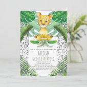 ライオンイラストレーションサファリバプテスマ 招待状 (スタンド正面)