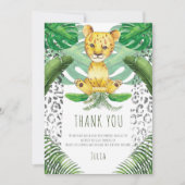 ライオンイラストレーションサファリ誕生日Iバプテスマ サンキューカード (正面)