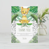 ライオンイラストレーションサファリ誕生日Iバプテスマ サンキューカード (スタンド正面)