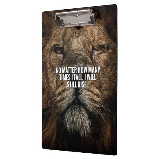 ライオンインスピレーション – 秋とライズ – やる気を起こさせる クリップボード (左)