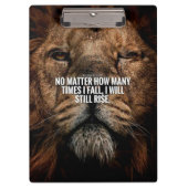 ライオンインスピレーション – 秋とライズ – やる気を起こさせる クリップボード (正面)