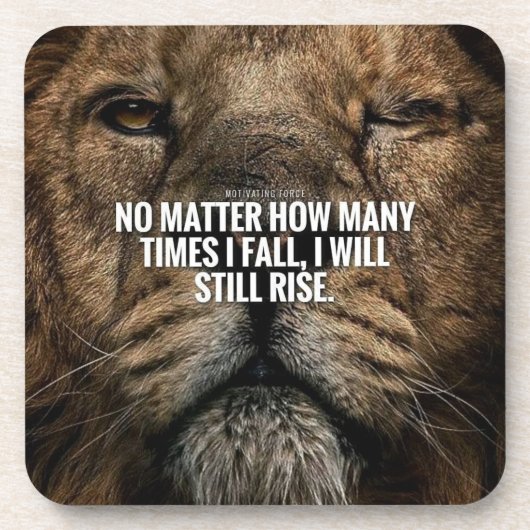 ライオンインスピレーション – 秋とライズ – やる気を起こさせる コースター (正面)