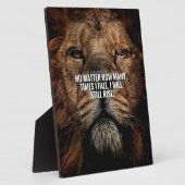 ライオンインスピレーション – 秋とライズ – やる気を起こさせる フォトプラーク (側面)