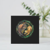 ライオンイーグル陰陽中国調和瞑想プレゼント 招待状 (スタンド正面)