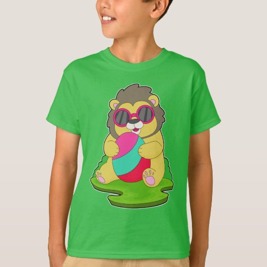 ライオンイースターイースターエッグサングラス Tシャツ (正面)