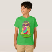 ライオンイースターイースターエッグサングラス Tシャツ (正面フル)