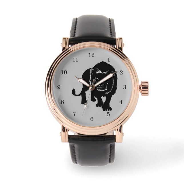 ライオンウォッチ – カスタマイズ可能 腕時計 (正面)