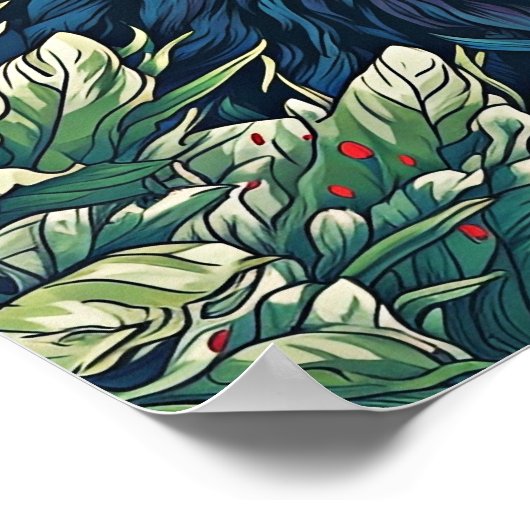 ライオンウォールポスターアートイラストレーション ポスター (角)