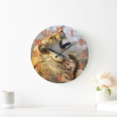 ライオンウォール時計 ラージ壁時計 (ホーム)