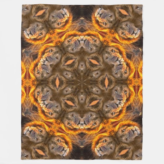 ライオンエナジーシャーマンダラ フリースブランケット (正面)