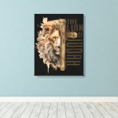 ライオンオブユダカンバスアート キャンバスプリント (インサイチュ (ウッドフロア))