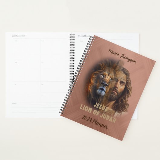 ライオンオブユダパーソナライズされた文字カスタムプランナー プランナー手帳 (ディスプレー)