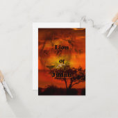 ライオンオブユダKJVフラットグリーティングカード カード (正面/裏面インサイチュ)