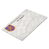 ライオンオンパープルシールド ノートパッド (アングル)