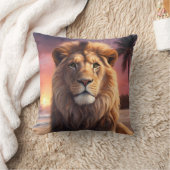 ライオンオンビーチ クッション (ブランケット)