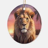 ライオンオンビーチ セラミックオーナメント (左)