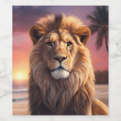 ライオンオンビーチ ワインラベル (シングルラベル)