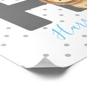 ライオンカイパーソナライズされたーカスタムベビー名子供部屋 ポスター (角)