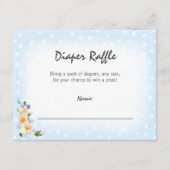 ライオンカッブブルーおむつラッフルベビーシャワーゲーム エンクロージャーカード (正面)