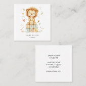 ライオンカブお洒落託児ビジネスカード スクエア名刺 (正面/裏面)