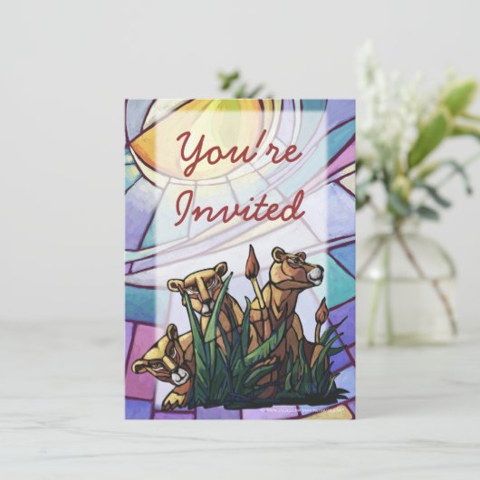 ライオンカブスパーティの招待状 招待状 (スタンド正面)