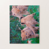 ライオンカブス大きな猫。 ジグソーパズル (縦)