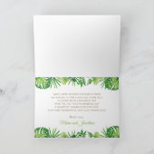 ライオンカブトロピカルグリーンジャングルベイビーシャワー  サンキューカード (内部)