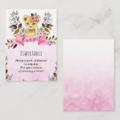 ライオンカブピンクの女の子おむつラッフルエンクロージャカード エンクロージャーカード (正面/裏面)