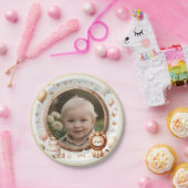 ライオンカブフォトフレーム子供への誕生日パーティー ペーパープレート (パーティー)