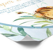 ライオンカブボーイの赤ちゃんシャワーおむつラッフル ポスター (角)