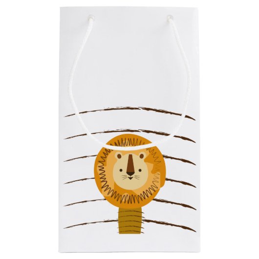 ライオンカワイートカートゥーンキッズベビー スモールペーパーバッグ (裏面)