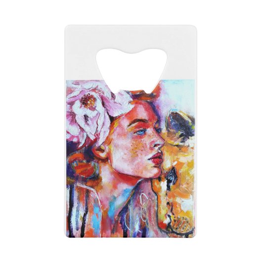 ライオンガール クレジットカード栓抜き (正面)