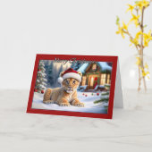 ライオンキューブクリスマスカード カード (黄色い花)