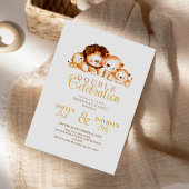 ライオンキューブフォトダブルお祝い誕生日 招待状