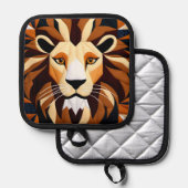 ライオンキルト 鍋敷き (正面/裏面)