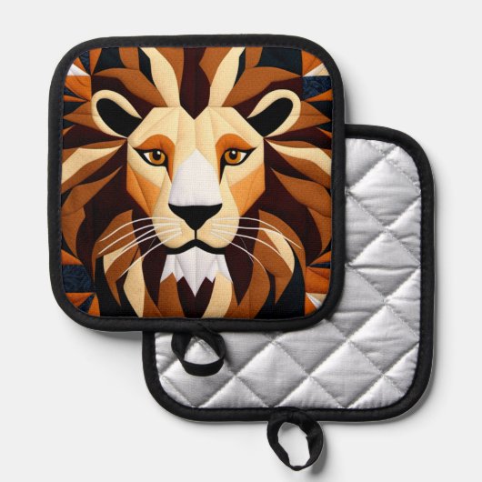 ライオンキルト 鍋敷き (正面/裏面)