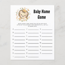 ライオンキングお洒落ベビー名シャワーゲーム