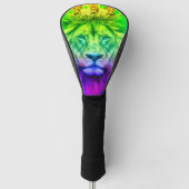 ライオンキングゴルフヘッドカバー抽象芸術カラー! ゴルフヘッドカバー (正面)