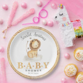 ライオンキングサファリウォーターカラーベビーシャワー ペーパープレート (パーティー)