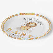 ライオンキングサファリウォーターカラーベビーシャワー ペーパープレート (アングル)