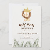 ライオンキングバースデーパーティー招待状 招待状 (正面)